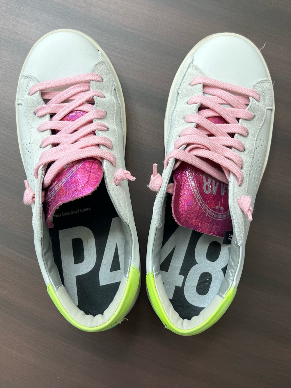 P448 John Dogma Low Cut Leather Sneakers Sz 6.5